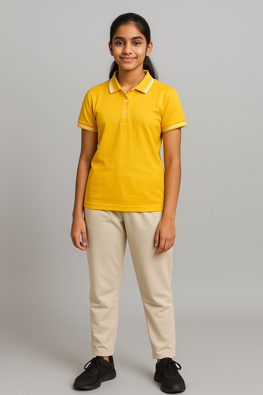 Girl Yellow White